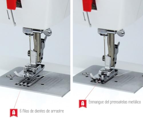 Miniatura 5 de Alfa 720 Máquina De Coser, Compuesto, Blanco, 30x19x41 Cm
