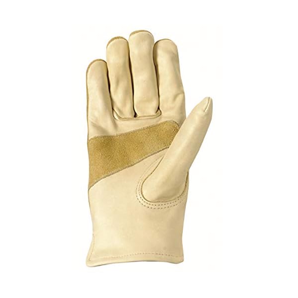 Women’s Leather Work and Garden Gloves, Heavy Duty Grain Cowhide, Small