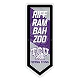 Team Sports America Evergreen NCAA Texas Christian University | Ultra-Thin LED Light Wall Sign Decor | Large Pennant Banner | 9 x 23 Inches | Made in the USA