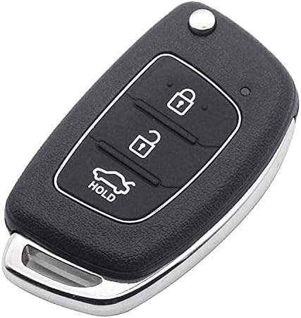 AutokraftZ Hyundai Remote Key Shell - Durable & Replacement Key Fob Case for Hyundai i20, Verna, Xcent, Grand i10 - Stylish Case for Enhanced Protection & Functionality (Black, HK-99)