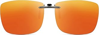 Polarized Clip On Sunglasses Over Prescription Glasses Men Women Compact Fit Non-Flip Up