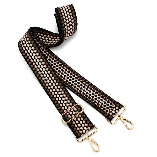 Image of Wide Shoulder Strap Adjustable Replacement Belt Guitar Style Crossbody Bag Handbag Strap Multicolor Canvas Straps(Wide:2in)(Color31)