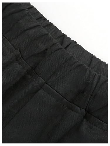 GORGLITTER Boy's Pants Baggy Wide Leg Cargo Pants Casual Y2K Drawstring Waist Joggers 8-16Y3