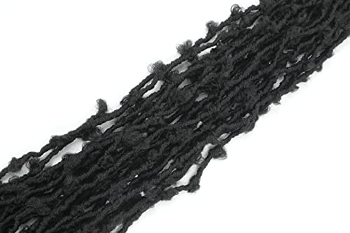 Yewell Butterfly Locs Crochet Hair 24 Inch 6 Packs Soft Long Crochet Butterfly Locs Pre-Looped Distressed Faux Locs Crochet Hair For Black Women (24Inch, 1B) #TOP6