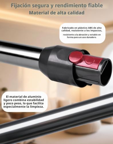 Miniatura 6 de Tubo De Extensión Para Aspiradora Dyson V12 Detect Slim V10 Digital Slim Tubo Telescópico De Aluminio De 74 Cm Con Cierre Rápido Repuesto De Tubo De Aspiración Accesorios