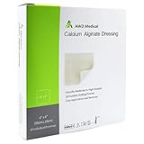 AWD Silver Calcium Alginate Dressing for Wound Care - Skin, Wound Care Products, Bandages Large Wound Care, Non Stick Pads for Wounds, Comfortable & Absorbent (4