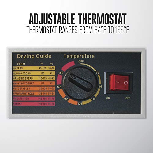 Weston Food Dehydrator Machine For Beef Jerky, Fruit Leather, Herbs, Dog Treats, Vegetables, Meats, Bpa Free, Slide Out Drying Racks (75-0201-W), 10 Tray, Ultra Quiet Fan #TOP5