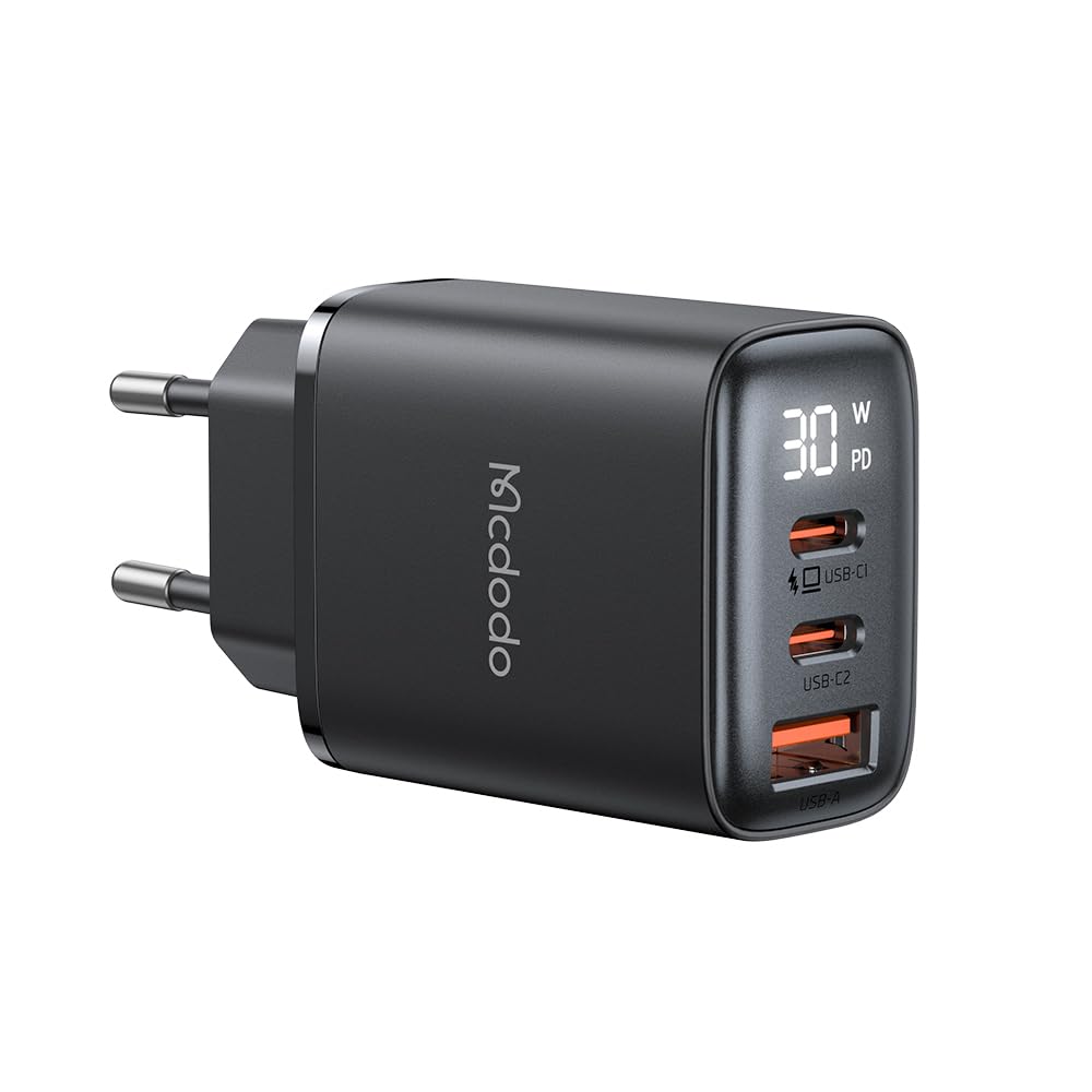 Caricatore USB C 30W GAN - 2 Porte Con Display LED, Per IPhone E Android - Foto 11