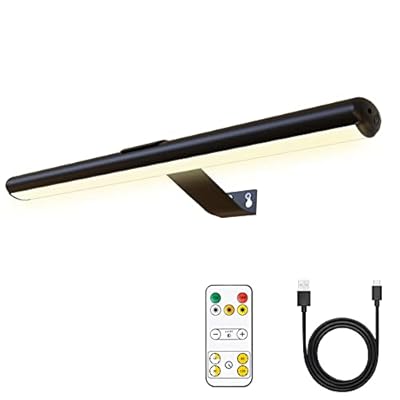 Arixinks Wireless Picture Light 16inch Rechargeable Battery Painting Light Full Metal with Remote, Led Accent Art Display Light for Wall with Dimmer and Timer for Artwork Portrait Dartboard