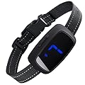 Anti Barking Dog Collars - Rechargeable Stop Dog Barking Collar, Humane Anti Bark Collar for Small Medium Large Dogs Effective Dog Barking Deterrent Device Beep Vibration 7 Levels Sensitivities, Black