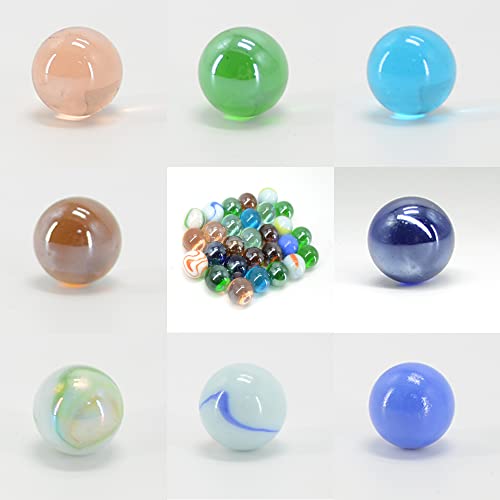 Eldwviz 12Pieces Assorted Color 1" Shooter Marbles, Glass Marbles Assorted Colors Round Marbles Toy, Variety Of Patterns Marbles Bulk For Kids Marble Games, Diy And Home Decoration #TOP4