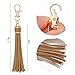 HOVEOX 18 Pieces Artificial Leather Tassel Faux Leather Tassel Bulk Keychain Tassels for Handbag Keychain and Craft