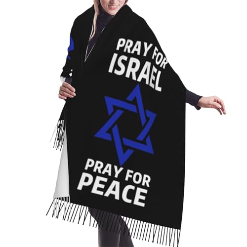 Israel Strong, Pray For Israel Scarfs For Women Soft Shawl Scarves Long Wraps Women'S Lightweight Scarf With Tassels - Main Image