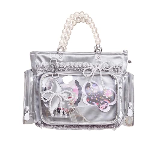 Sac ordinateur portable 14 pouces itabag transparent avec dentelle et pendentif étoile kawaii