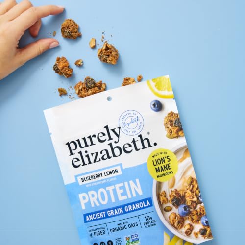 Image of Purely Elizabeth, Protein Granola, Blueberry Lemon, 8oz Bags (3 Pack)