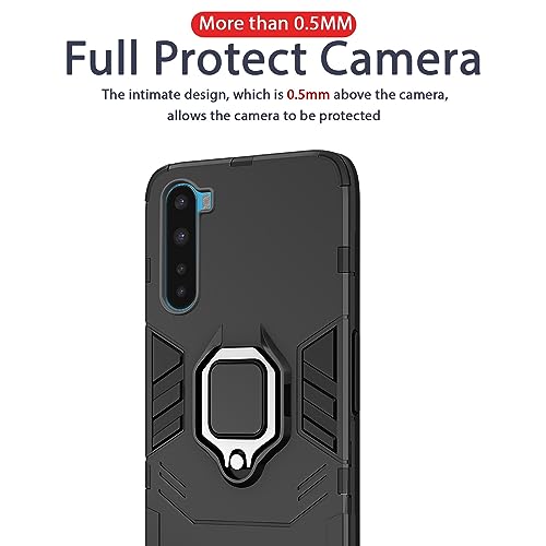 Image of Amazon Basics Back Cover for OnePlus Nord (2020)| 360 Protection Case| D5 Tough Armor Bumper Case (Black)