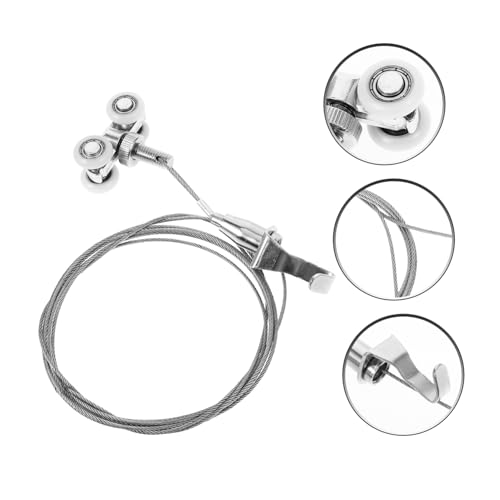 Image of Adjustable Wire Rope Hangers 2pcs Steel Picture Frame Hanging Hardware Photo