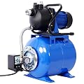 1.6HP Shallow Well Pump with Pressure Tank, 1000GPH, Irrigation Pump, Automatic Water Booster for Home Garden Lawn Farm (Blue)