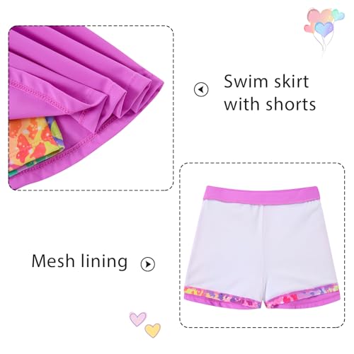 Image of Girls Tankini Swimsuit Mermaid Bathing Suits Criss-Cross Strap Adjustable Summer Beach Two Piece Swimwear Size 4-12