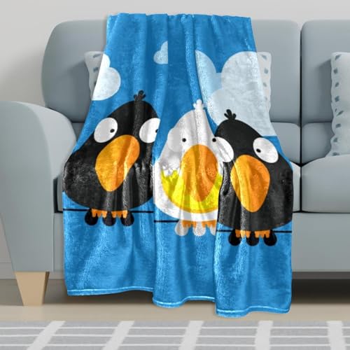 Couverture polaire douce oiseau microfibre haut de gamme jeté de lit