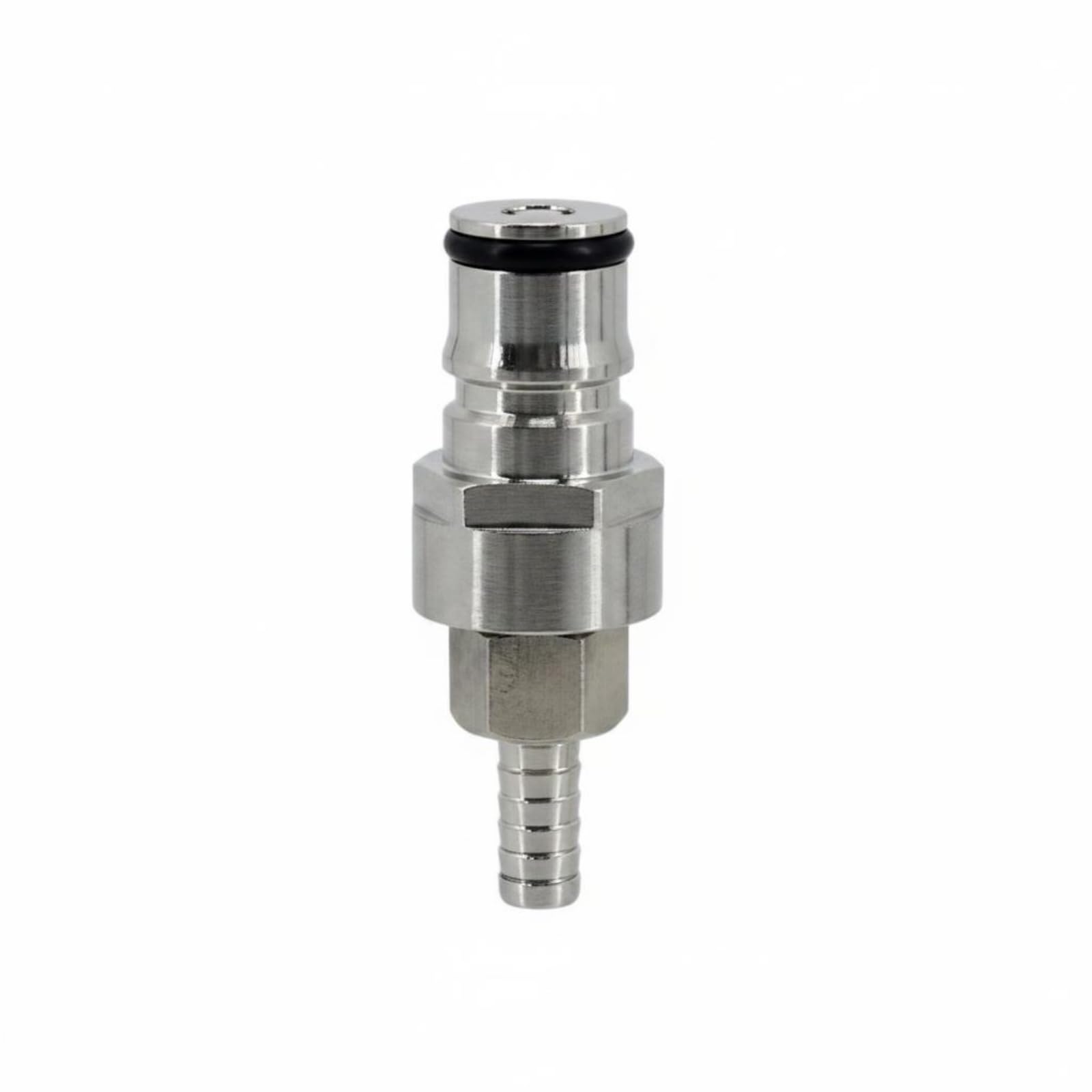 Stainless Steel 1/4 Barb Ball Lock Disconnect Easy Connect MFL Ball Lock Disconnect Liquid and Gas Beer Keg Adapter for Home Brewers, Kegging, Liquid Barb-image-4