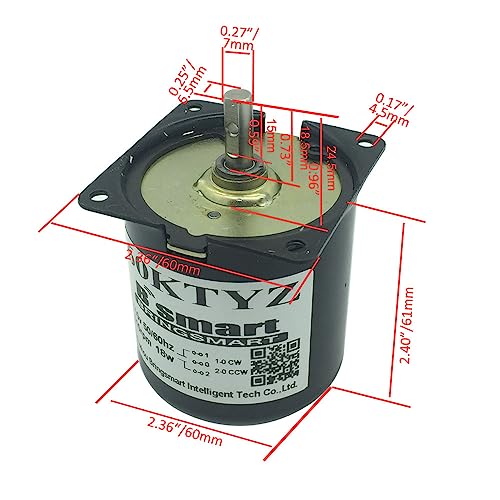 image for Bringsmart 60ktyz 110V 110rpm Ac Motor Low Noise Gearbox Electric Moto