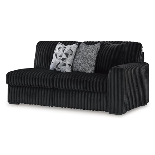 Image of Signature Design by Ashley Midnight-Madness Modern Sectional Sofa with Jumbo Corduroy Upholstery, Deep Cushions, Comfortable Couch for Living Room, 160' W