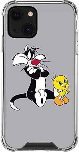Skinit Clear Phone Case Compatible with iPhone 13 - Officially Licensed Looney Tunes Sylvester Tweety Bird Crossed Arms Design