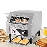 GYKOZY Gewerblicher Toaster, 150/300/450 Scheiben/h Edelstahl-Restaurant-Toaster-Förderband mit Aufbewahrungsboxen, 450 Tranchen/h