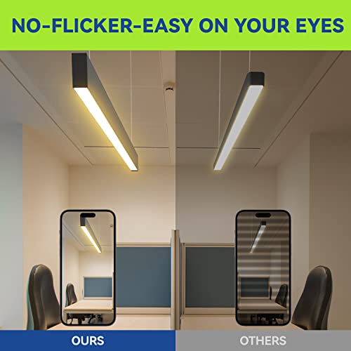 Monios-L Led Linear Light,4Ft Dimmable Pendant Light Fixture,3000K To 6000K Color Changing,Linkable Modern Lighting For Kitchen/Dining/Living Room,Adjustable Ceiling Office Shop Light With Remote,Etl #TOP6