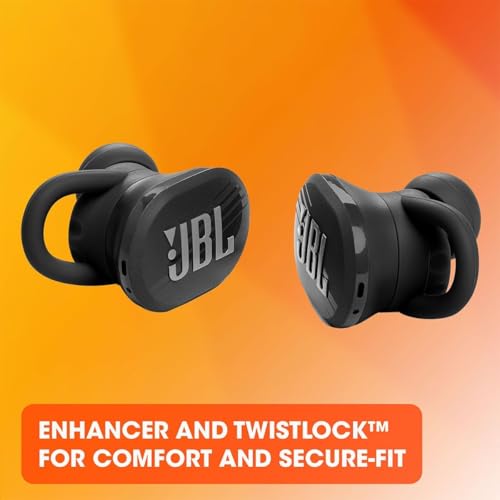 Image of JBL Endurance Race True Wireless Sport Earbuds, Bluetooth Headphones Pure Bass, IP67 Waterproof & Dustproof, Ambient Aware & TalkThru, 30H Battery, Built-in Mic, USB-C Charging Case