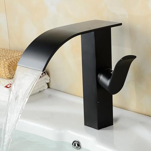 Robinet de bassin pidre carré tap noir pour lavabo compact et vasque de salle de bain