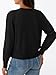 Trendy Queen Womens Cardigan Sweaters Lightweight Crew Neck Outfits Fall Fashion 2025 Clothing Black M
