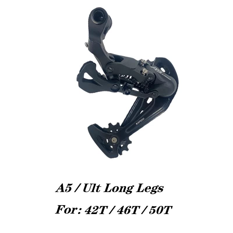 ETomey Fahrrad Schaltwerk A5 1X9 9-Fach Schaltwerke Trigger Groupset 9s 9v Schalthebel 9-Fach Schaltwerkschalter kompatibel Schaltwerke (Color : 9S ULT-Long RD)