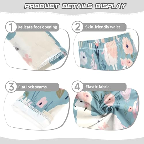 Bolaz Toddler Girls Leggings Printed Yoga Pants Leggings Pink Hiar Sheep for Kids3