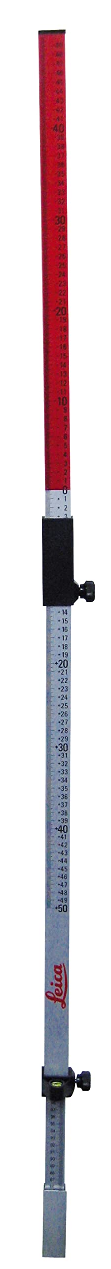LEICA TN20K - Mira telescópica con nivel de burbuja y soporte para receptor láser (Alt. Max.: 2,40 m)