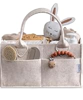 PUTSKA Baby Nappy Caddy Organizer - Nursery Storage Basket for Nappy Station, Baby Basket Shower Gift List and Registry Must-Have, Newborn Essentials, Nursery Decor for Boy or Girl - Mocha, Large