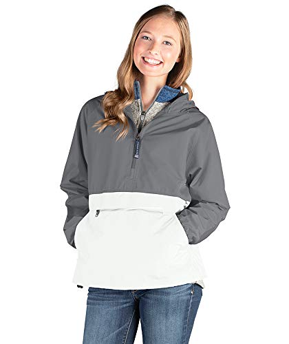 Image of Charles River Apparel Unisex Pack-N-Go Pullover Jacket | Lightweight packable Softex pullover with hood and pouch pocket; wind and water-resistant layer for travel and events.