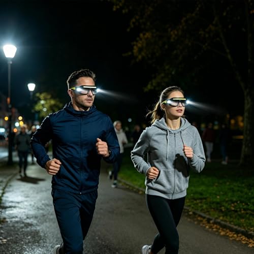 Lampe frontale LED étanche rechargeable avec bandeau ergonomique réglable