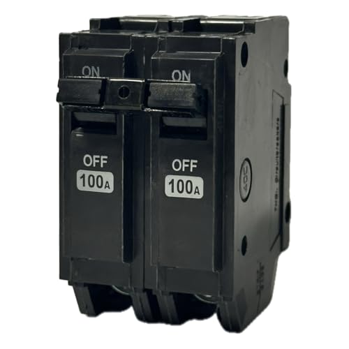 THQL21100 Circuit Breaker Repalce for General Electric THQL 2P 100 Amp Breaker 120/240VAC 2 Poles 100 Amp 10kAIC Plug-in Mounting Type Includes Current limiting System Protect Electrical Safety