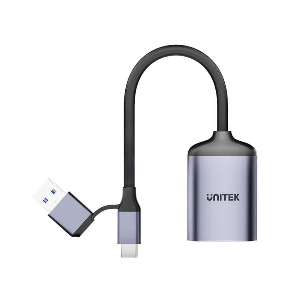 UNITEK - Lector de tarjetas de memoria SD 4.0 / Micro SD 4.0 - USB-C/USB-A