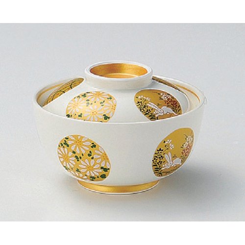 ✨美品✨煮物碗 金彩丸紋蓋向 3個セット 料亭 旅館 和食器 Amazon.co.jp: 3個セット 蓋向 金彩丸紋蓋向 [11.7 x 8cm] 強化 煮物碗