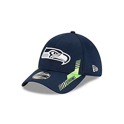 New Era Men's College Navy Seattle Seahawks 2021 NFL Sideline Home 39THIRTY Flex Hat