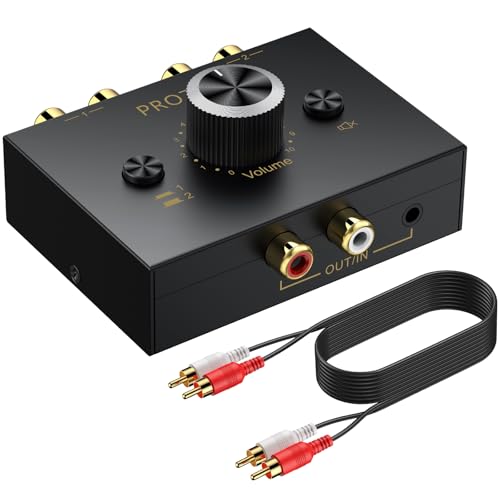 Commutateur Audio 3.5mm et RCA PROZOR : Sélecteur Bidirectionnel 2-en-1 sans Alimentation