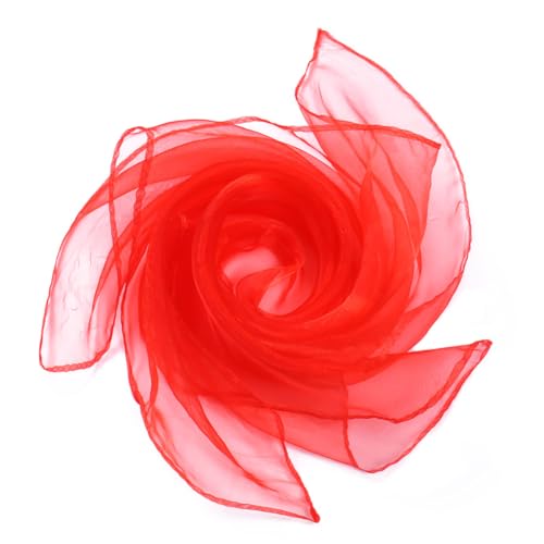 GSHLLO 12 Pcs 60 x 60cm Square Dance Scarves Small Juggling Scarves Colorful Sheer Scarves Dancing Party Scarves Performance Scaves3