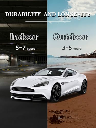 Image of 1ft x 5ft Gloss White Vinyl Wrap, Scratch Resistance Car Wrap for Motorcycles, Laptops, Cell Phones and Furniture with Air Release Technology (Gloss White)