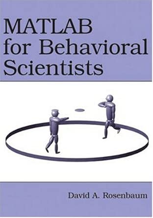 MATLAB for Behavioral Scientists book cover