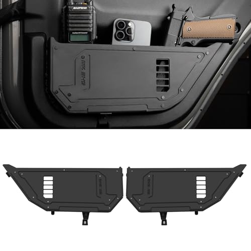 SHEAM Metal Rear Door Pocket Storage For Jeep Wrangler JL/JLU/4XE 2018-2026