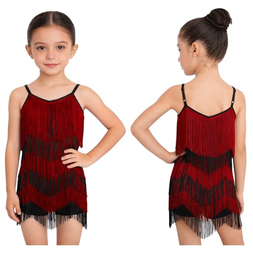 Robe de danse latine pour filles de salon aux finitions scintillantes de qualité
