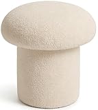 MATÉRIAUX D'EXCELLENTE QUALITÉ: Ce tabouret bas est fabriqué en tissu de laine d'agneau de haute qualité et possède une structure en bois massif naturel. Sa structure en bois massif lui confère stabilité et robustesse, ainsi qu'une grande capacité de charge (environ 200 kg) et une excellente durabilité
